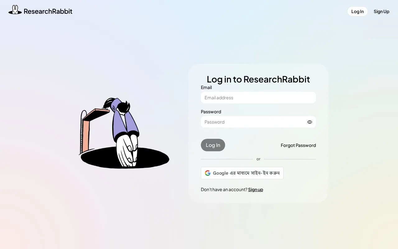 Research Rabbit homepage screenshot