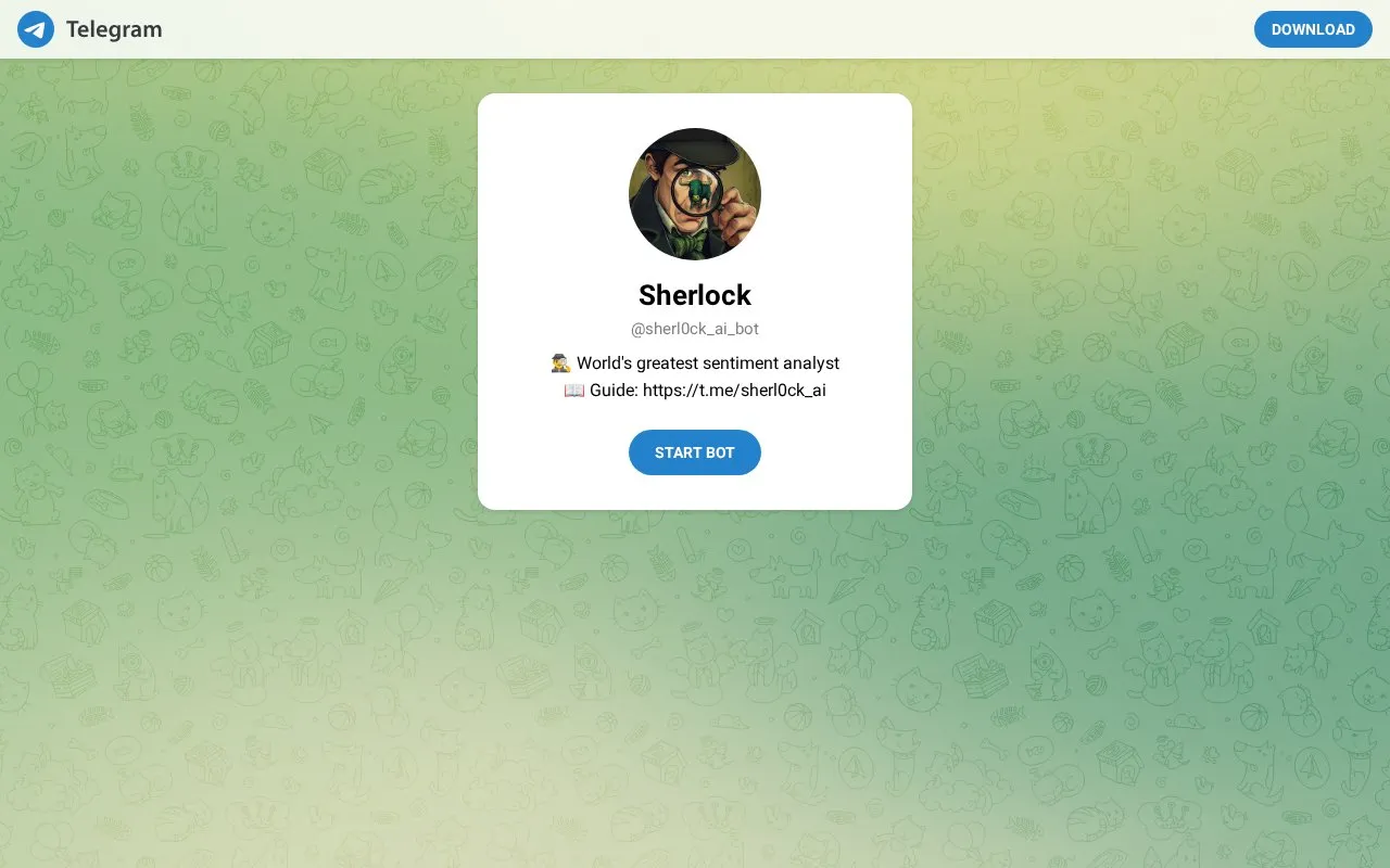 @sherl0ck_ai_bot homepage screenshot