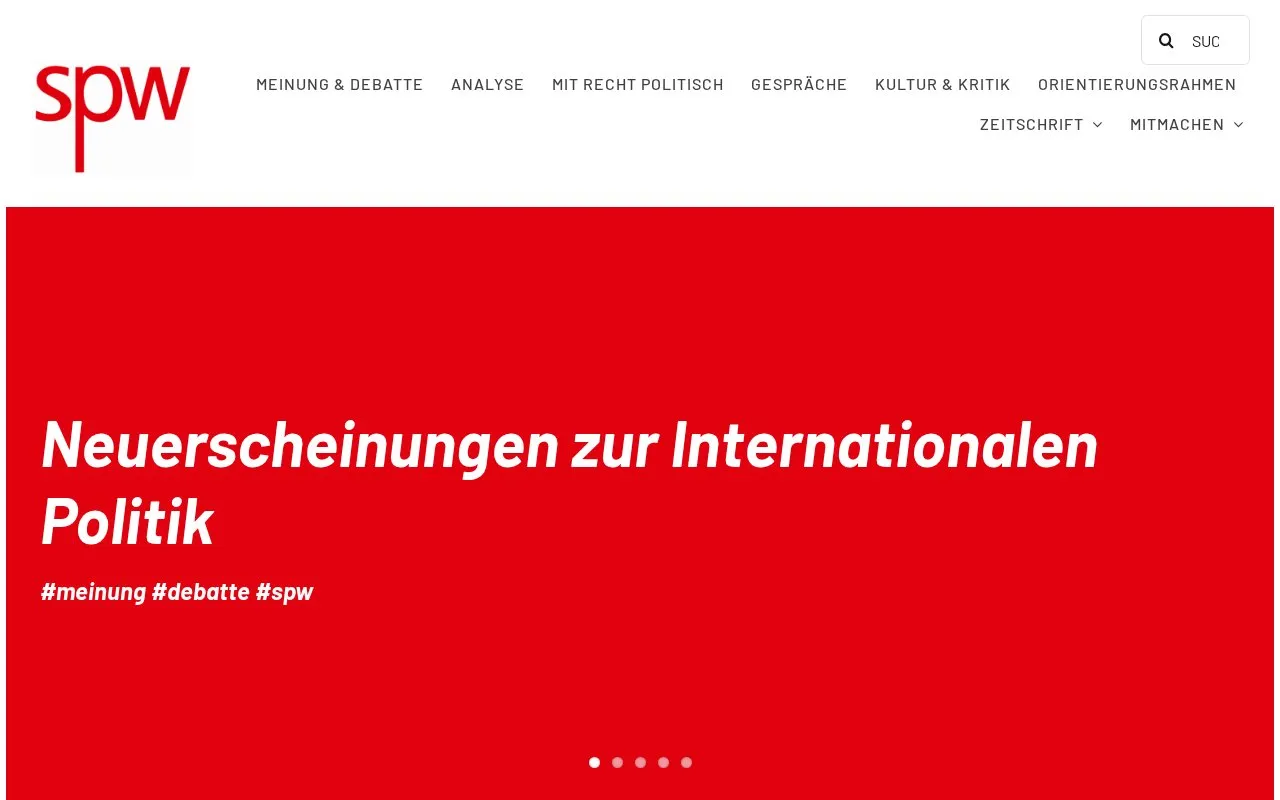 Spw homepage screenshot