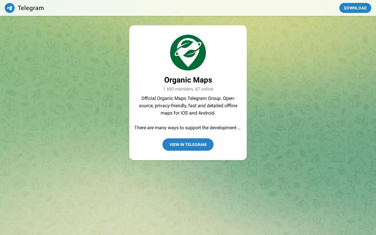 Organic Maps homepage screenshot