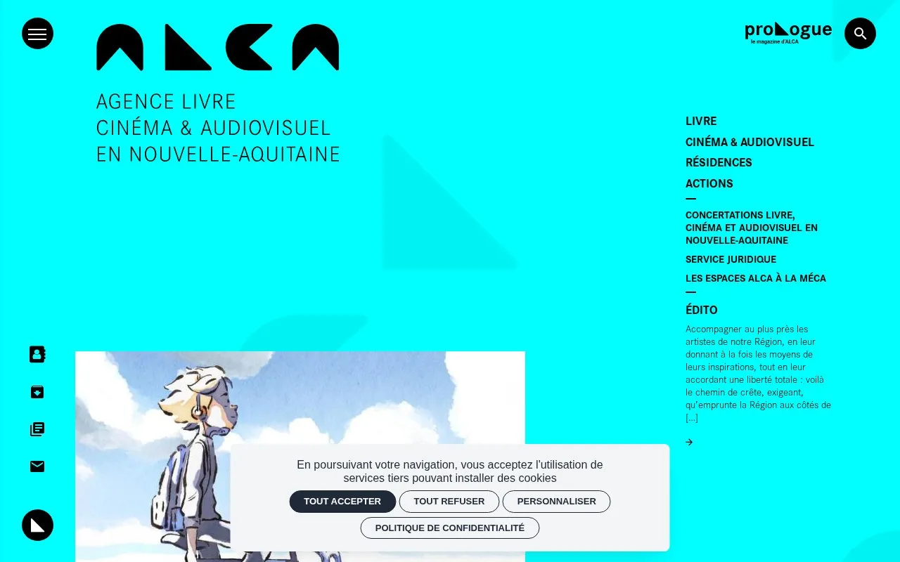 ALCA Nouvelle-Aquitaine homepage screenshot