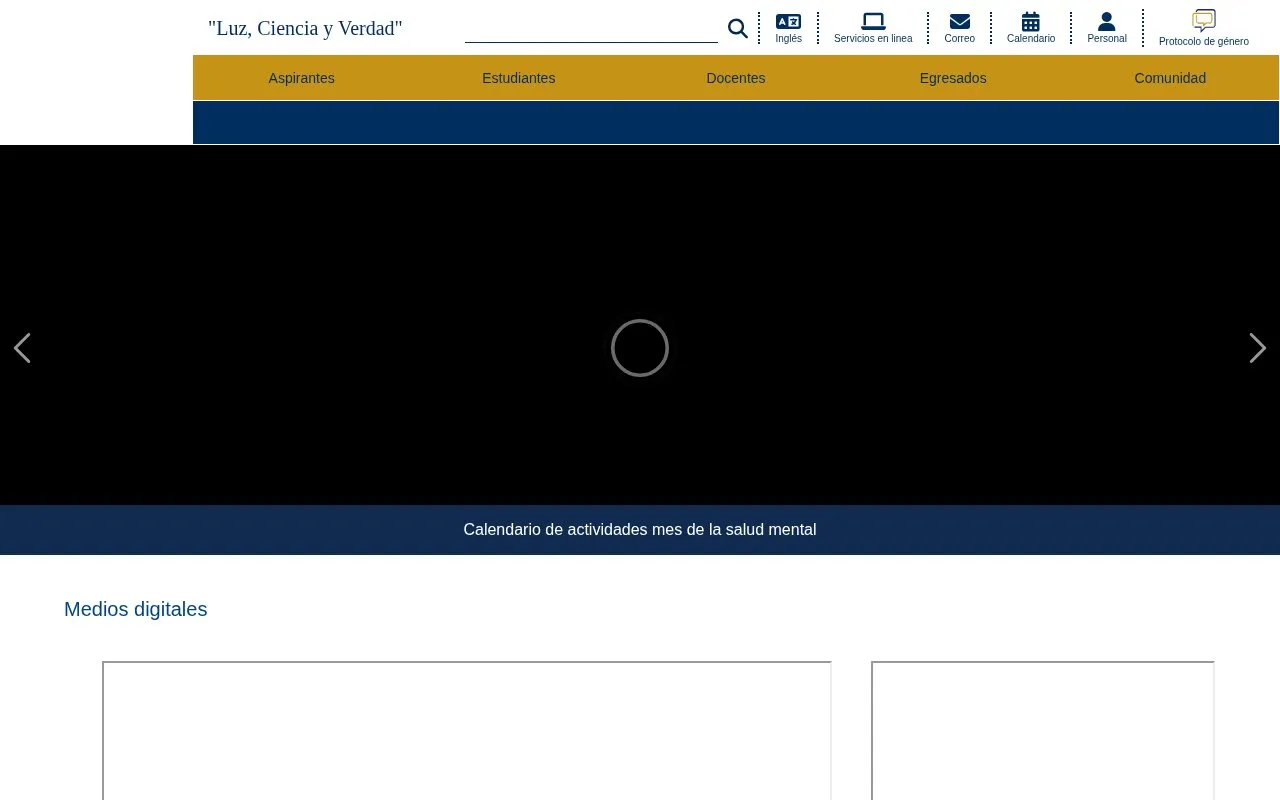 Universidad Autónoma de Yucatán homepage screenshot