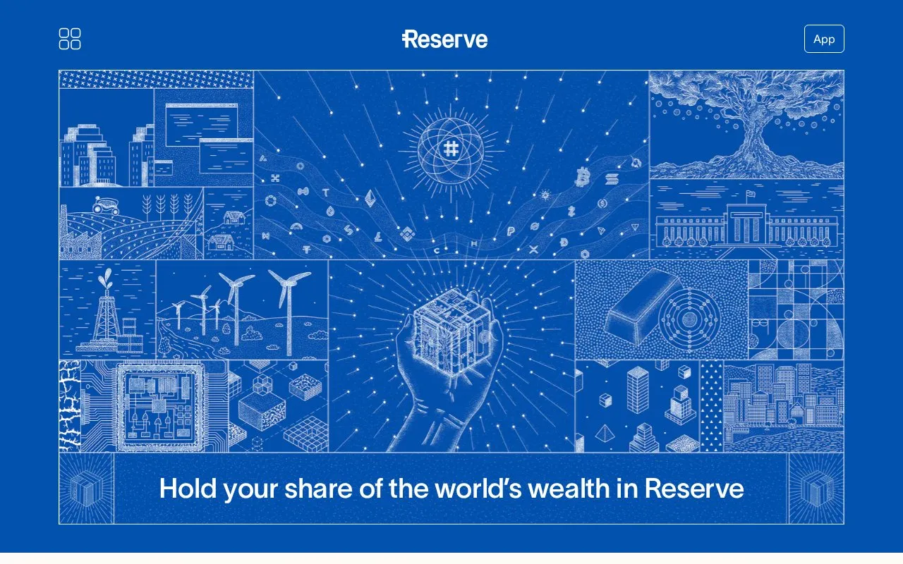 Reserve Protocol homepage screenshot