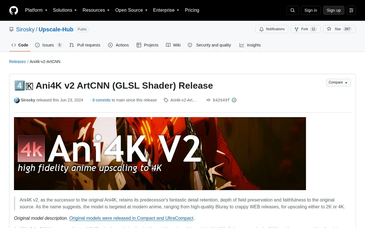 Ani4k homepage screenshot
