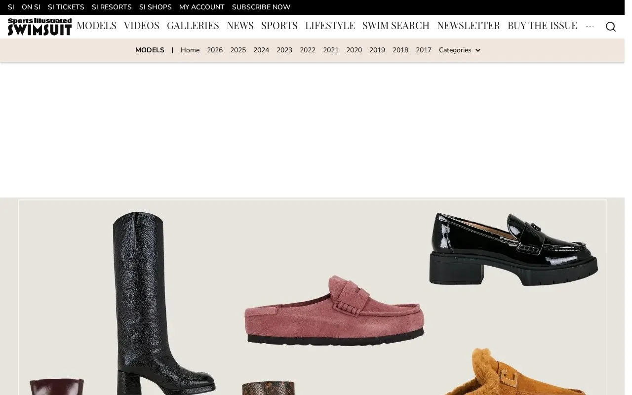 Sports Illustrated Swimsuit Issue homepage screenshot