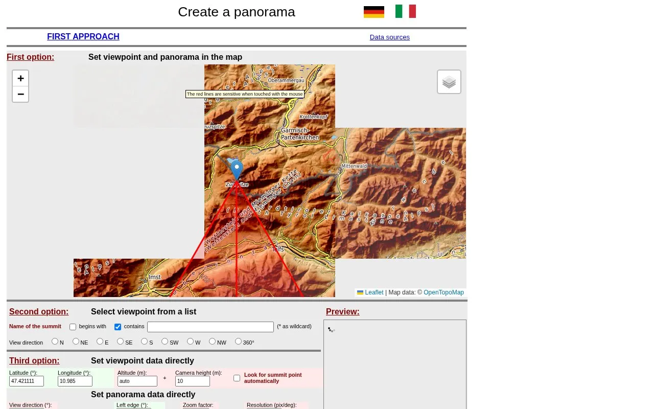 Generate a panorama homepage screenshot