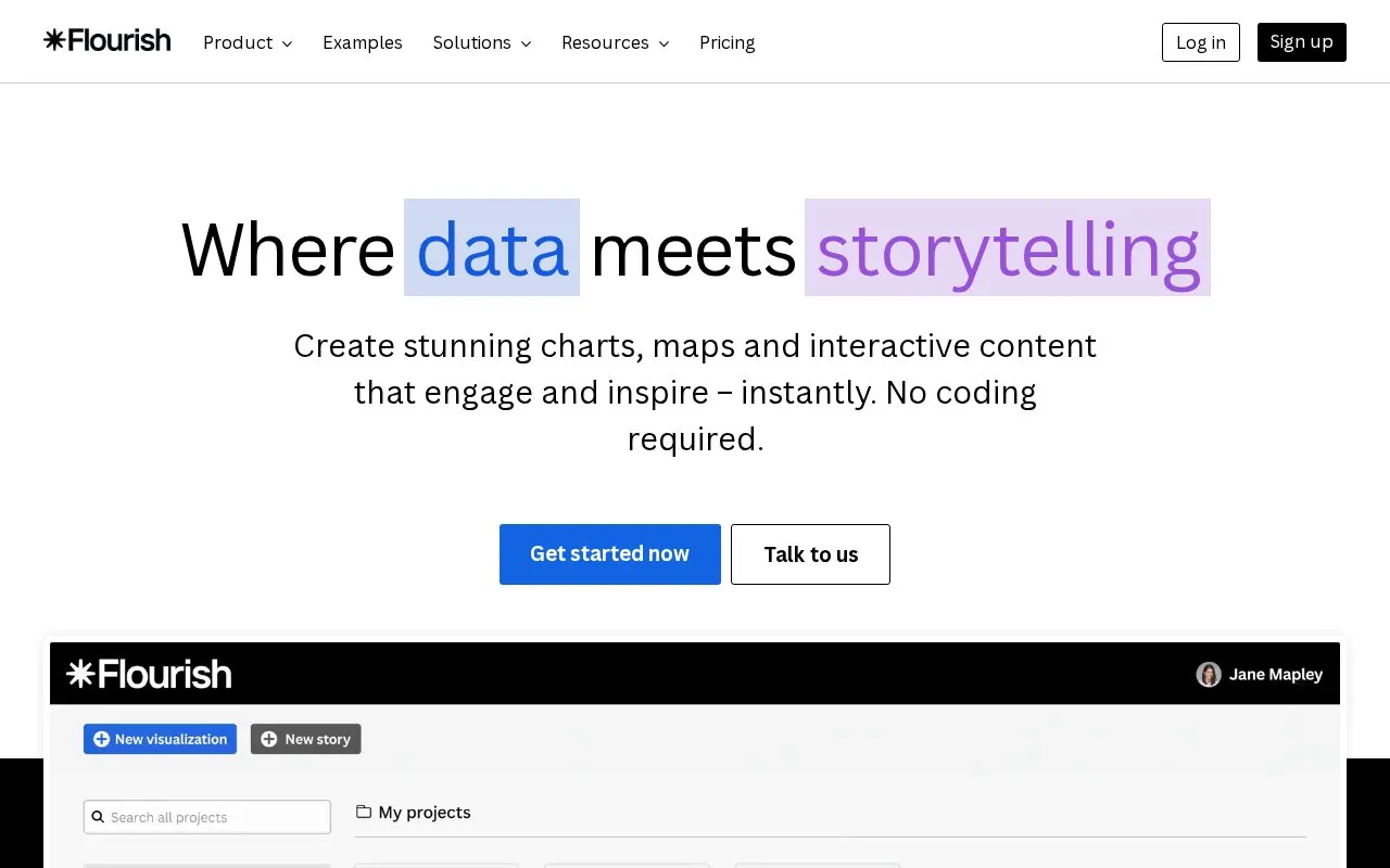 Flourish homepage screenshot