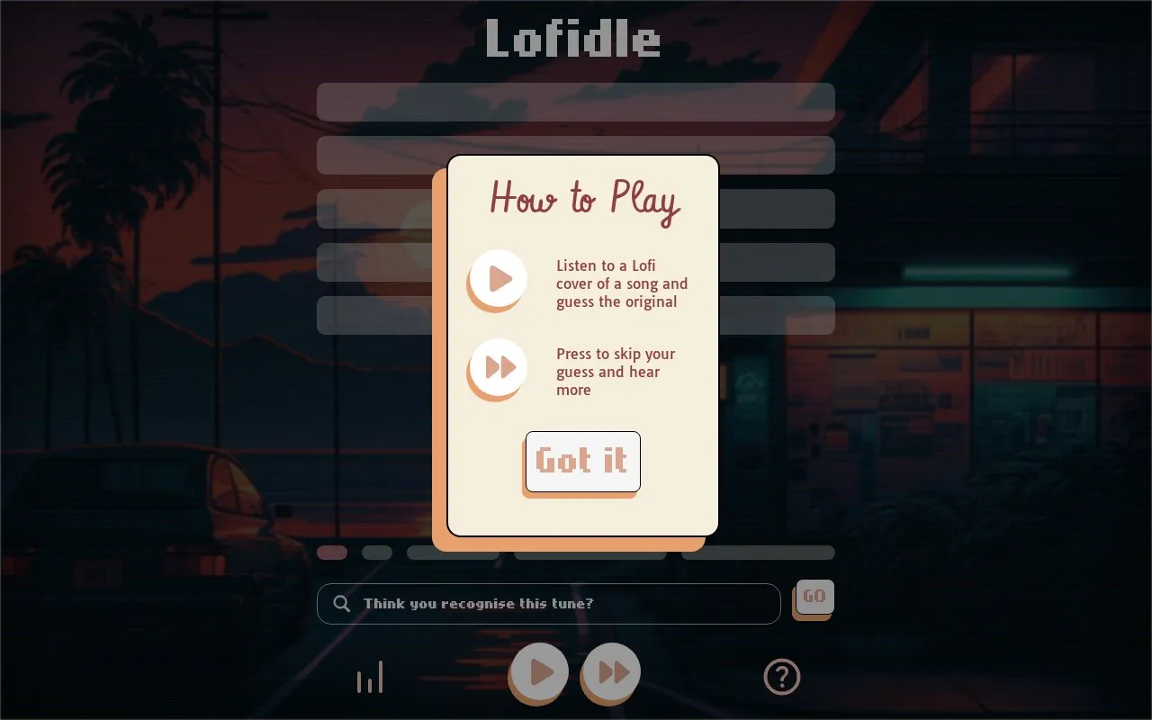 Lofidle homepage screenshot