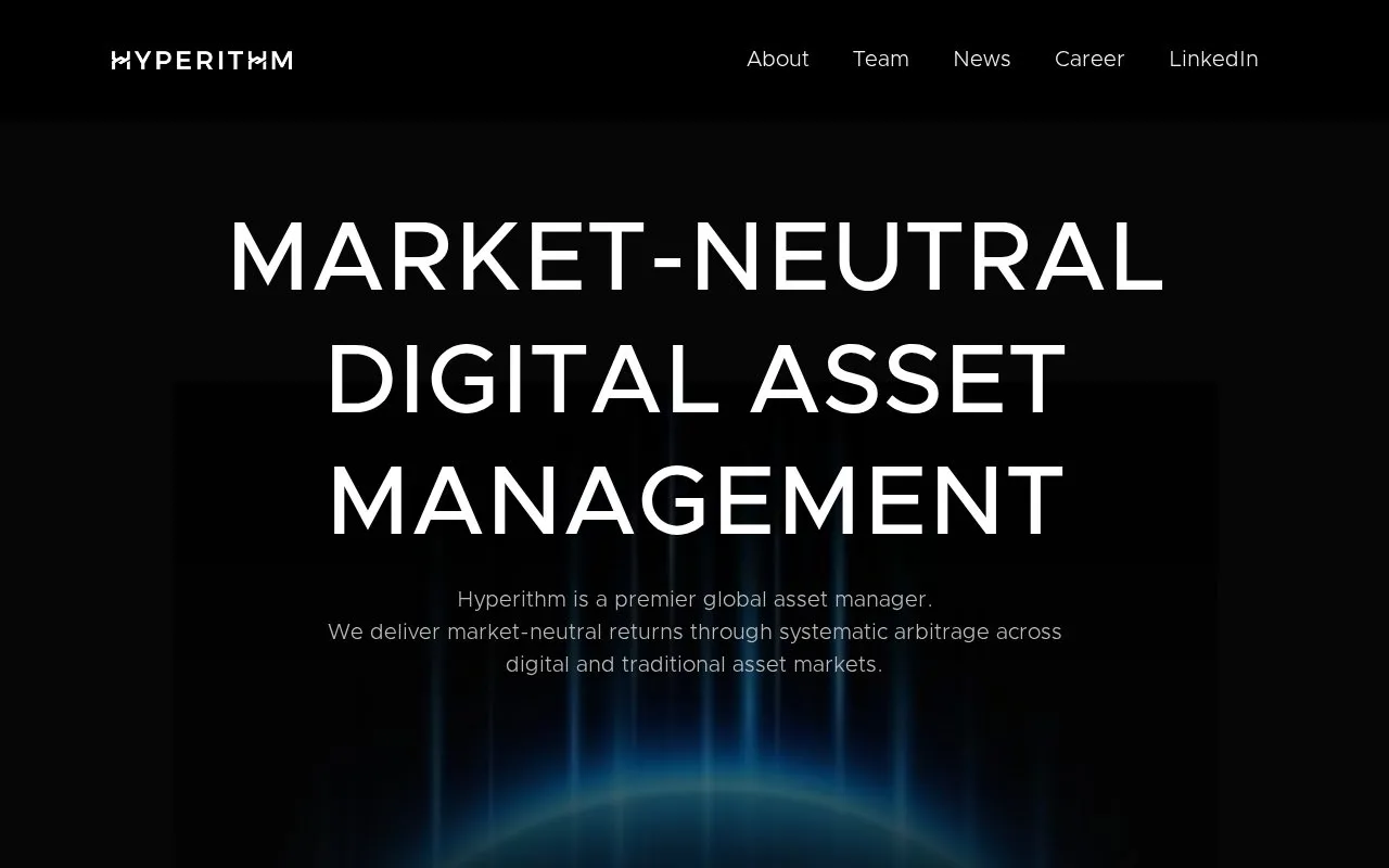 Hyperithm homepage screenshot