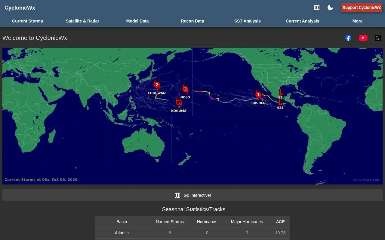 CyclonicWx homepage screenshot