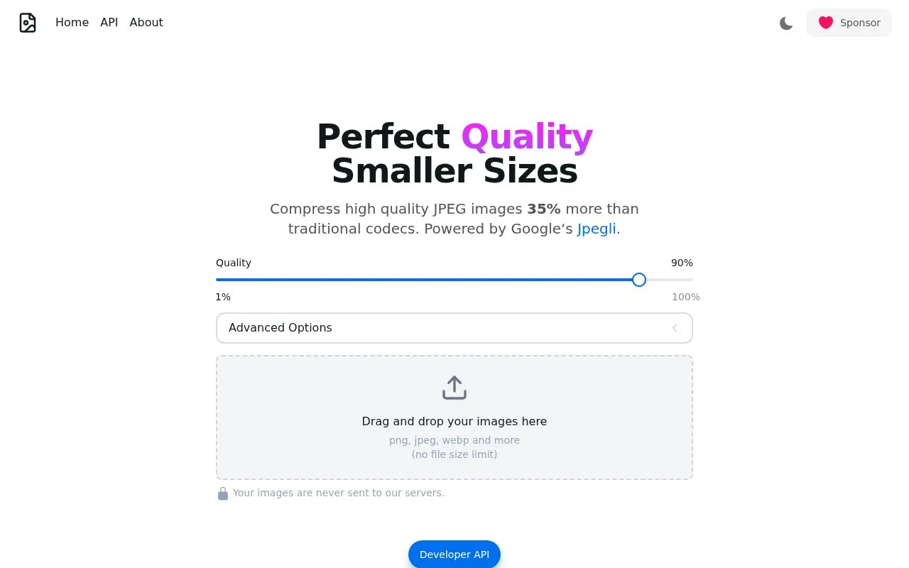 Optimize homepage screenshot