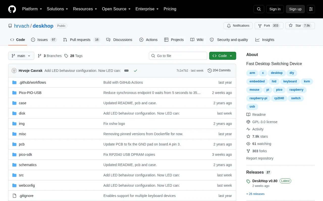 Deskhop homepage screenshot
