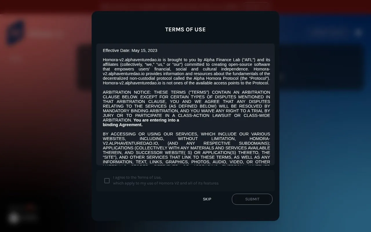 Homora V2 homepage screenshot