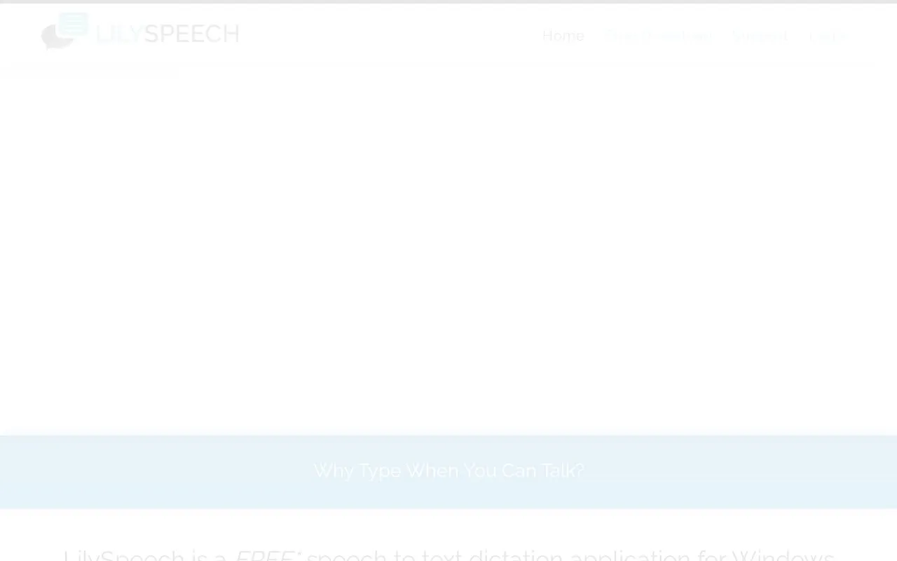 LilySpeech homepage screenshot