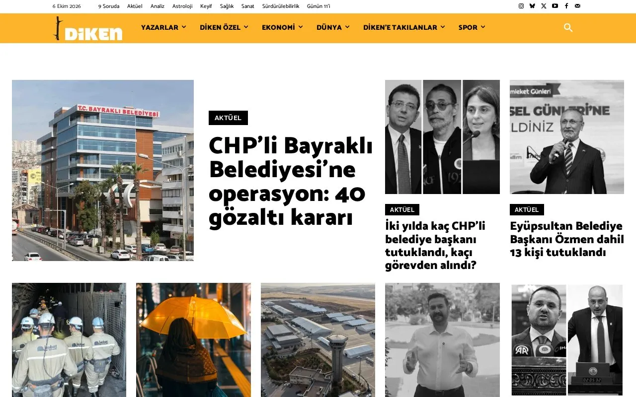 Diken homepage screenshot