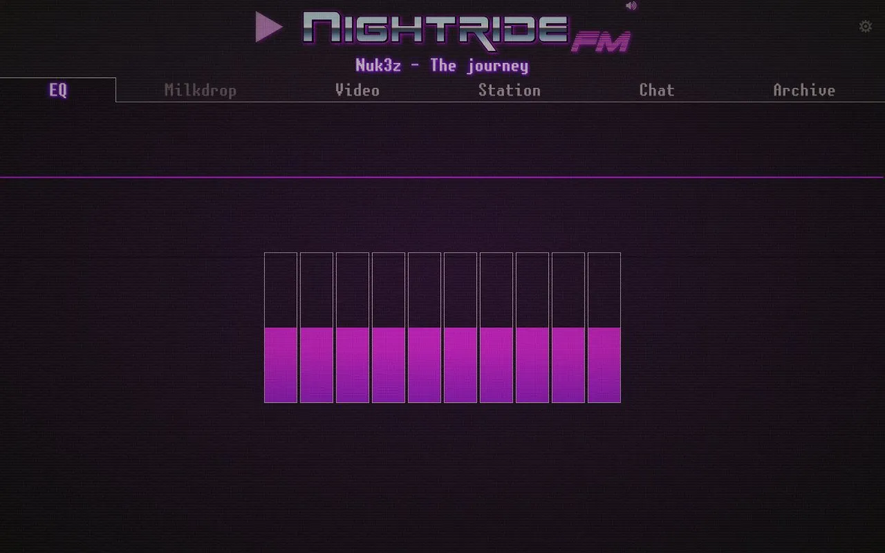 Nightride FM homepage screenshot