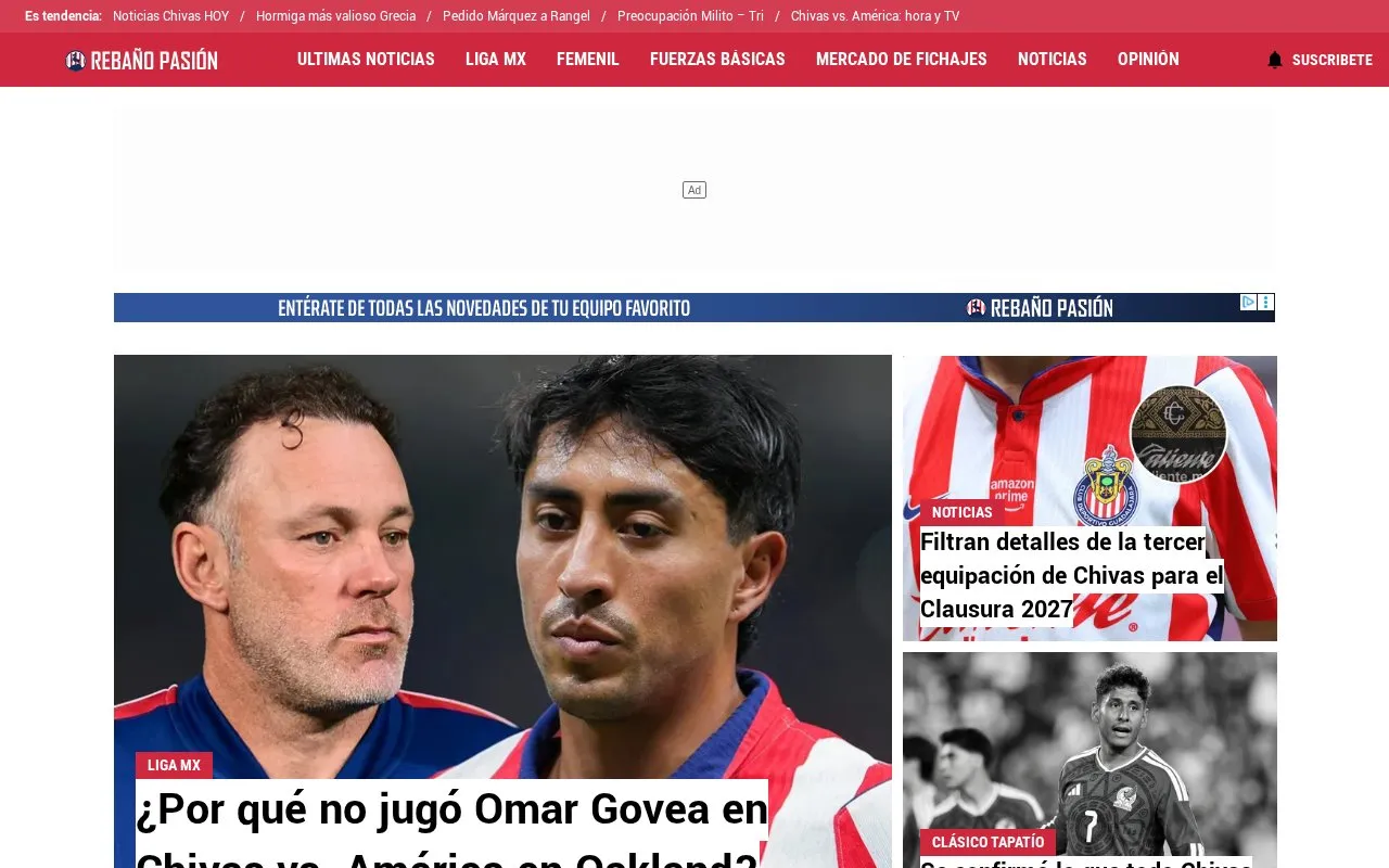 Rebaño Pasión homepage screenshot