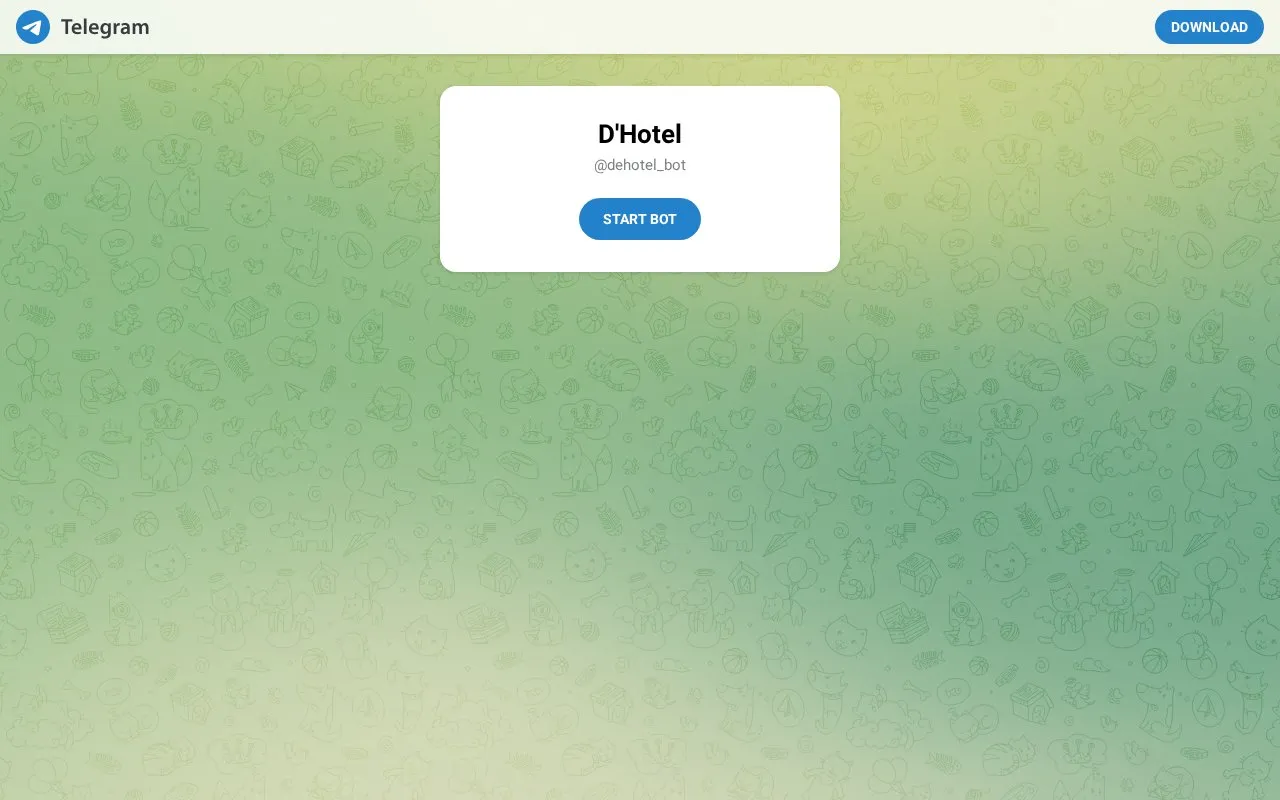 @dehotel_bot homepage screenshot