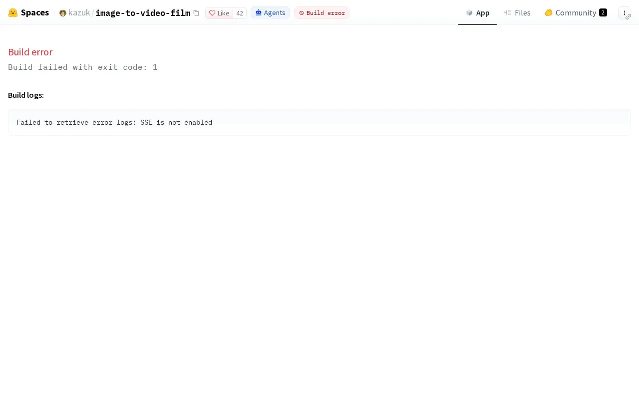 Images to Video homepage screenshot