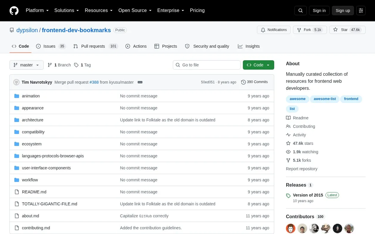 Frontend Development homepage screenshot