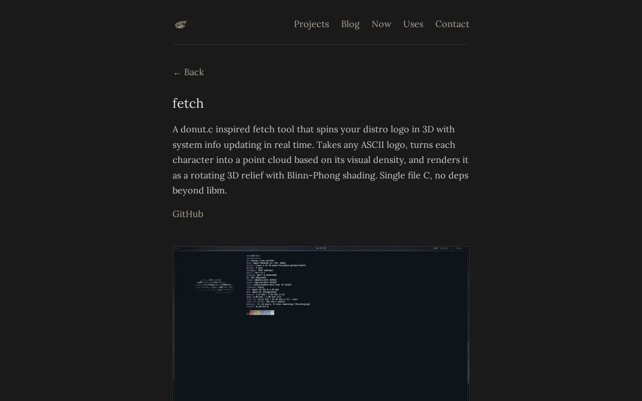 Fetch homepage screenshot