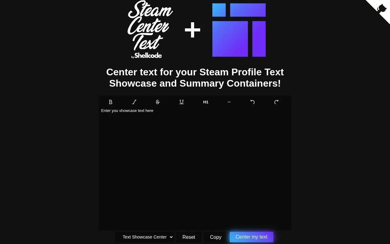 Center.Steam homepage screenshot