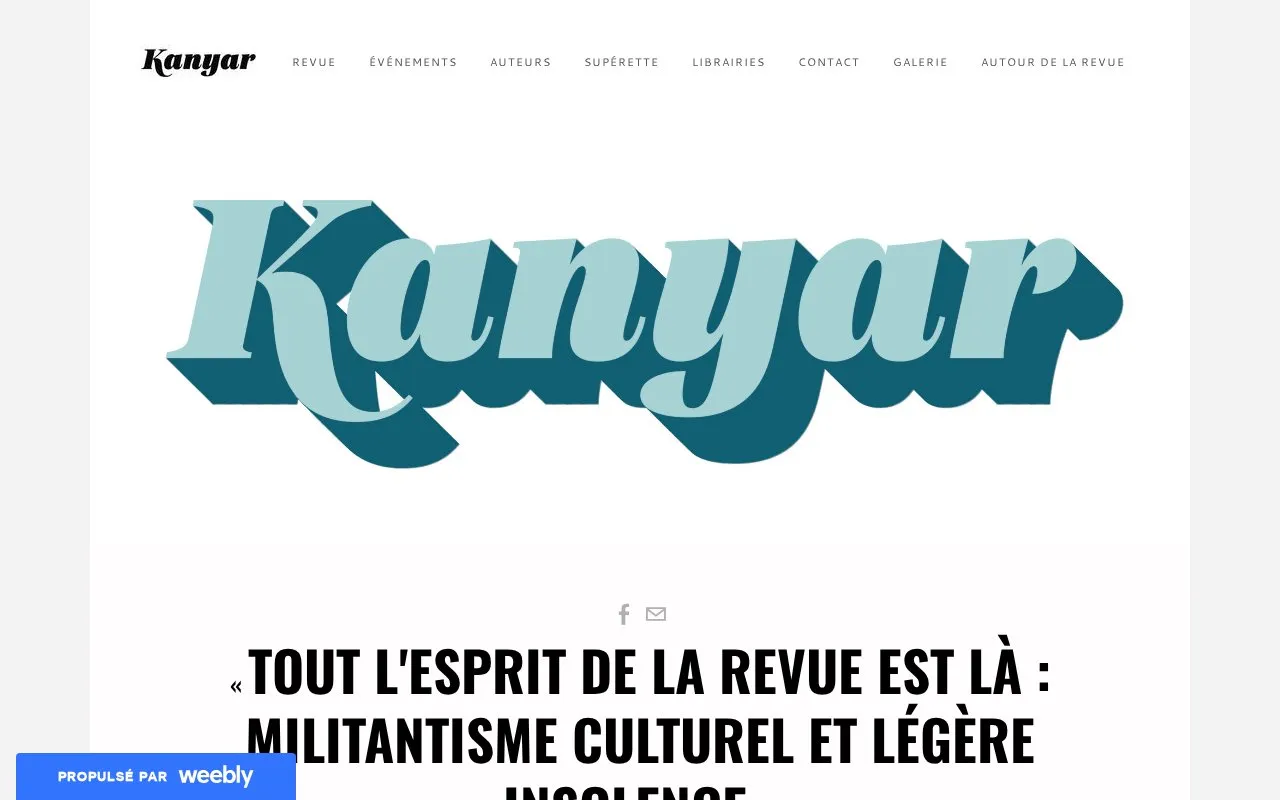 KANYAR homepage screenshot