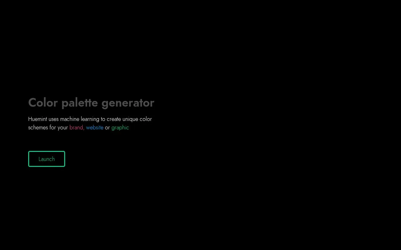 Huemint homepage screenshot