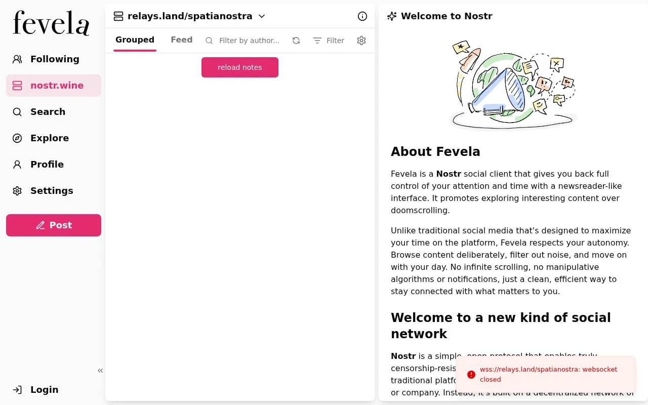 Fevela homepage screenshot