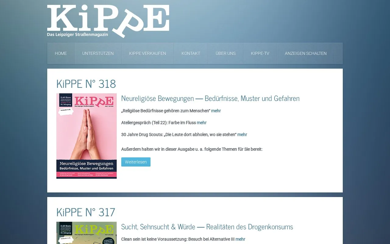 KiPPE homepage screenshot