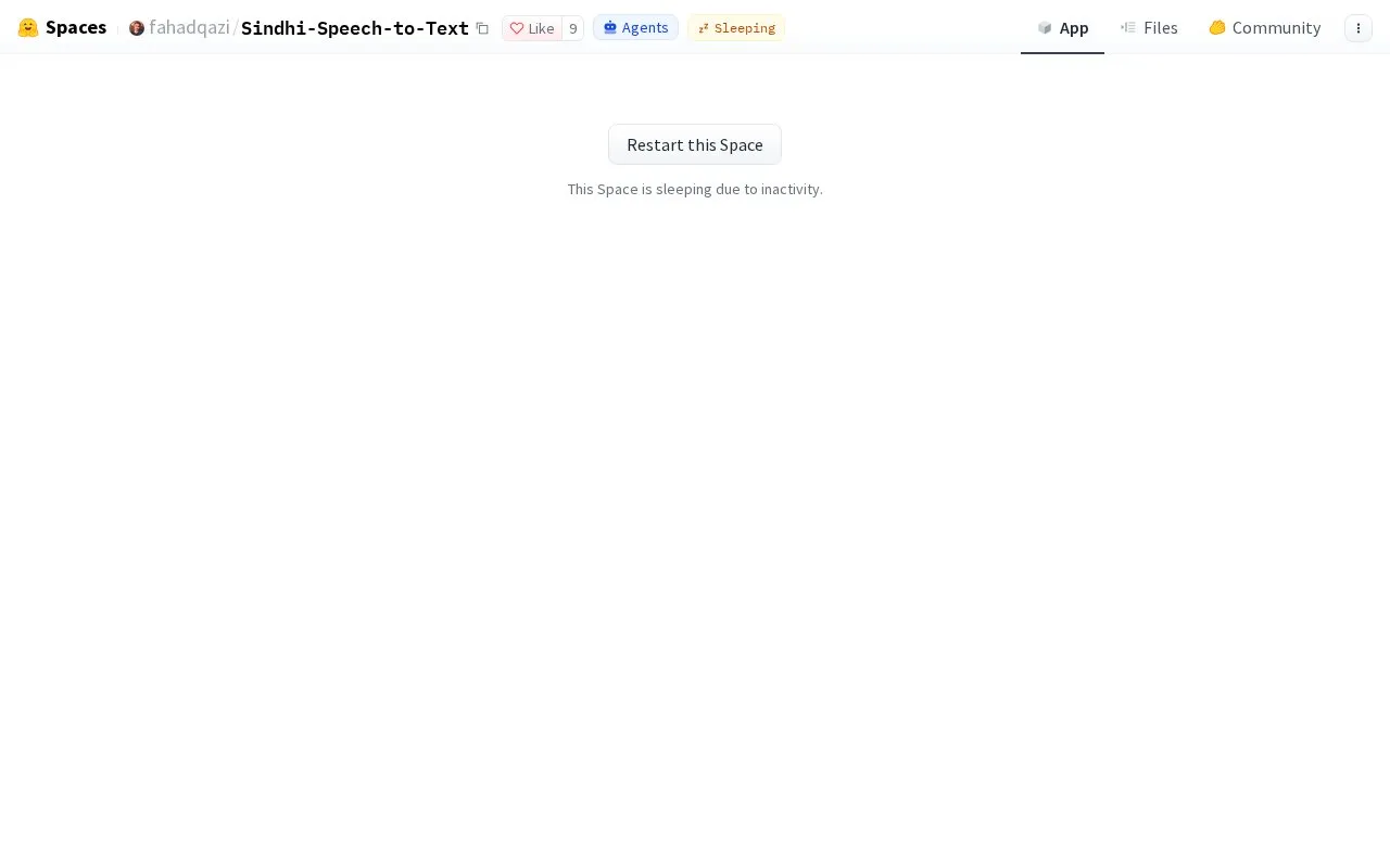 Sindhi Speech To Text homepage screenshot