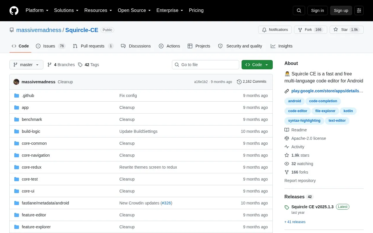Squircle-CE homepage screenshot