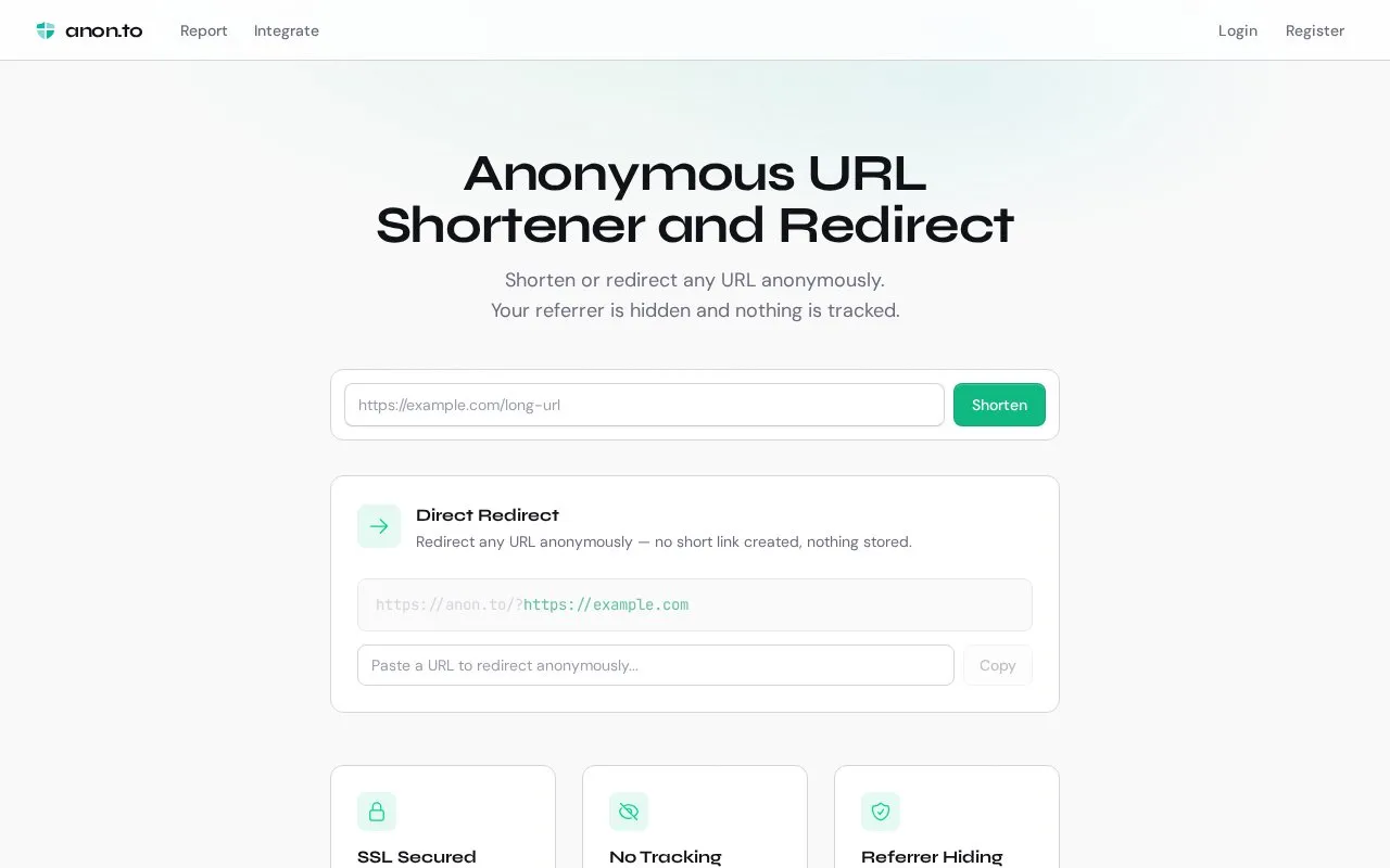anon.to homepage screenshot