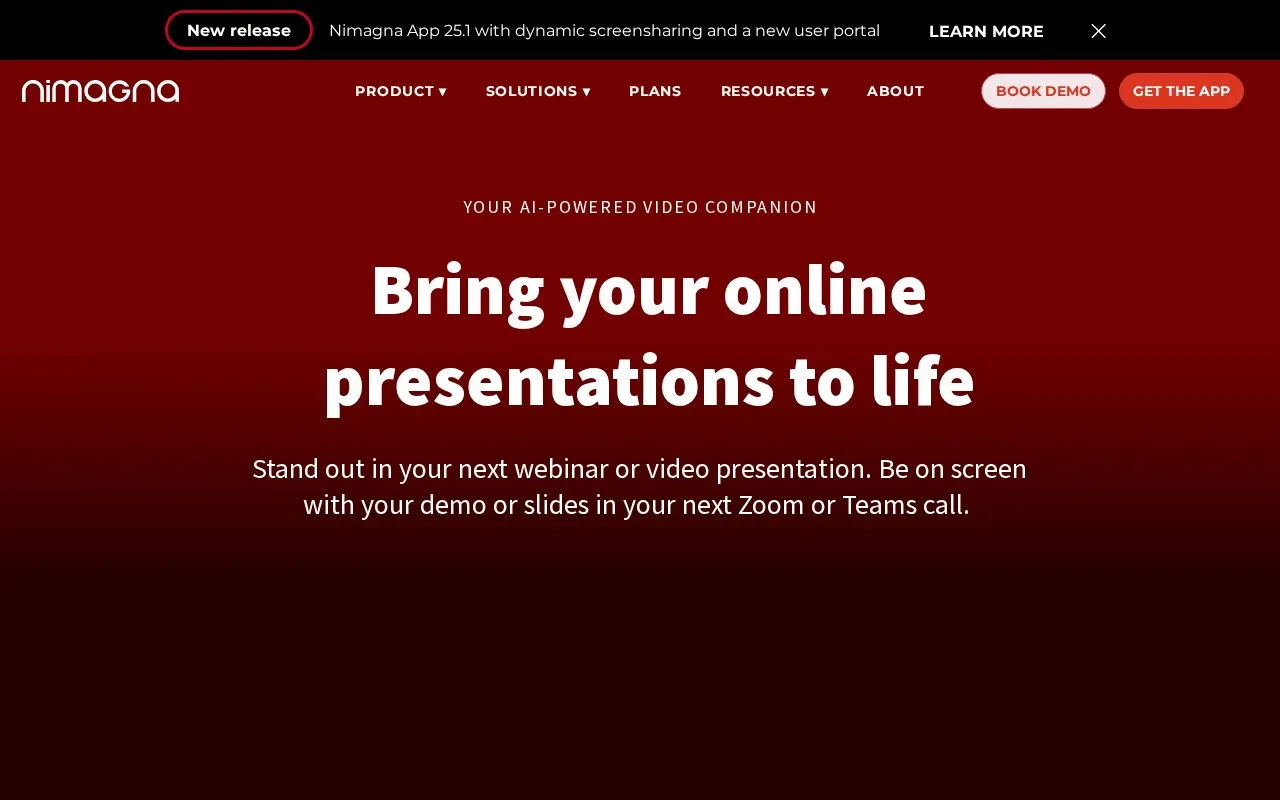 Nimagna homepage screenshot