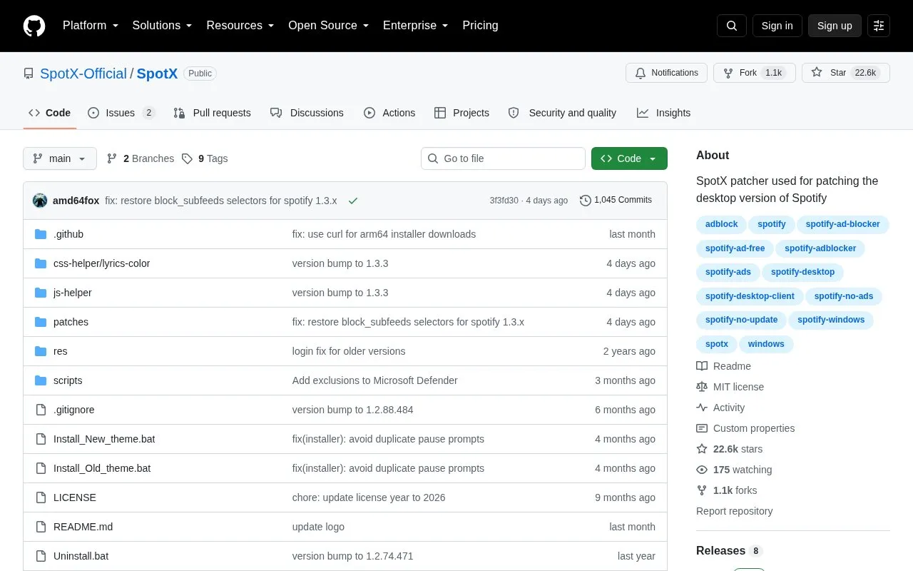 SpotX homepage screenshot