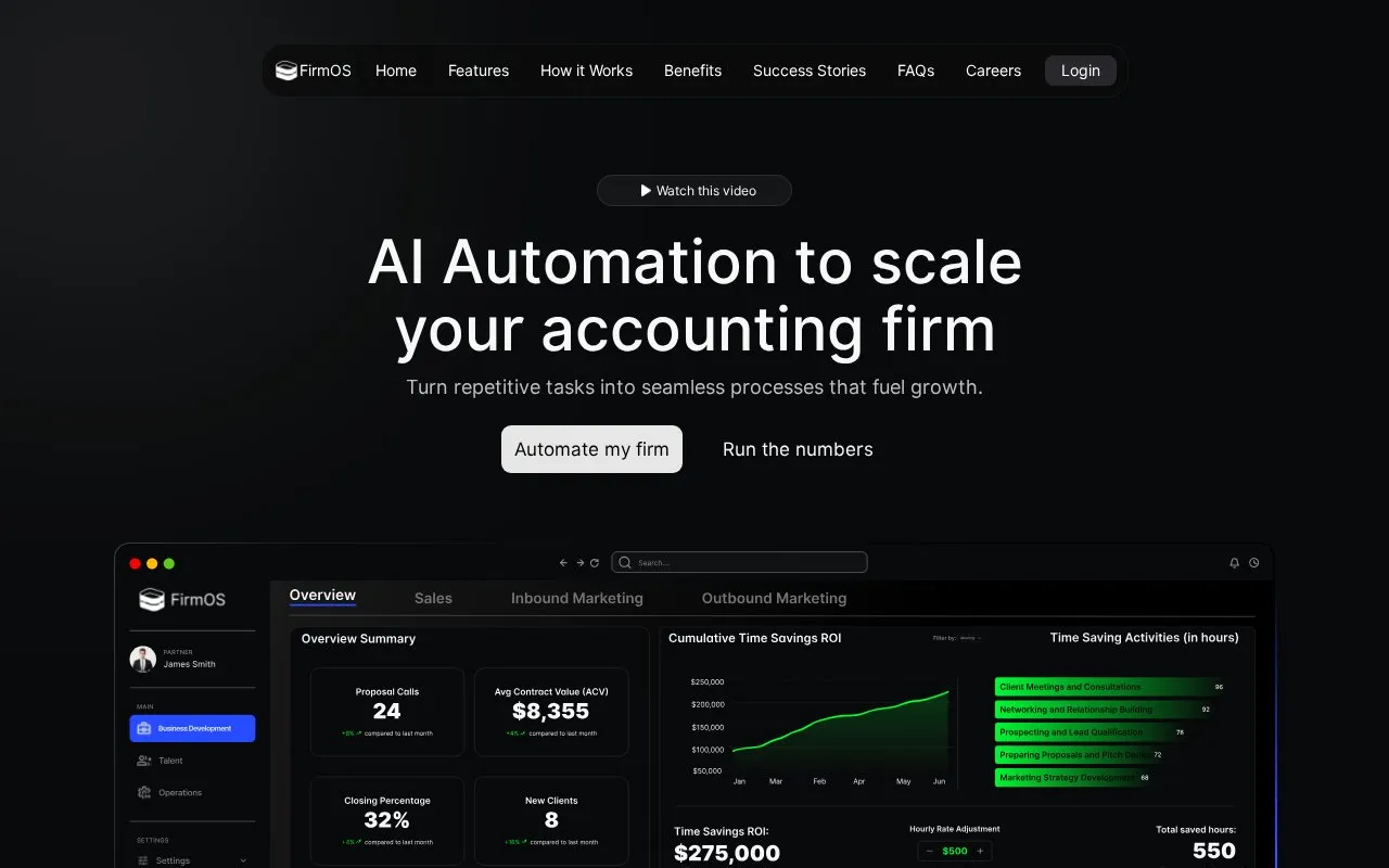 FirmOS homepage screenshot