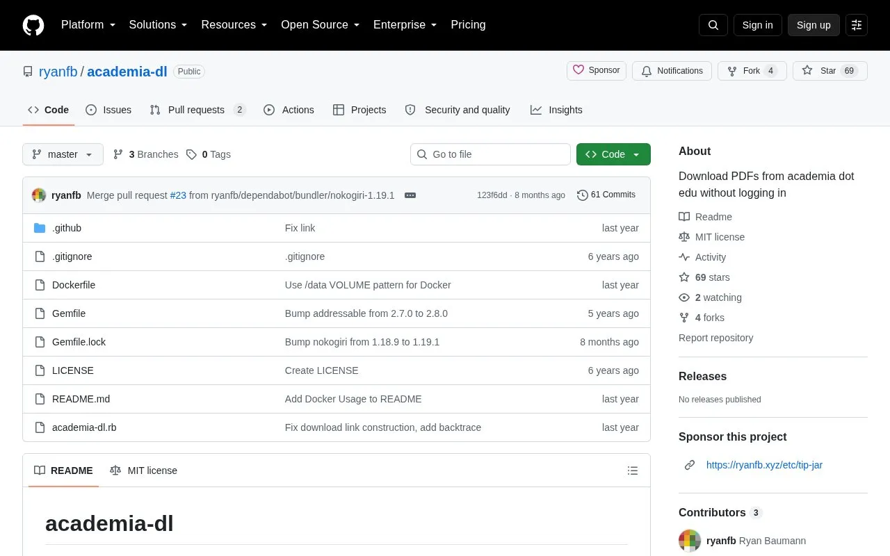 Downloader homepage screenshot