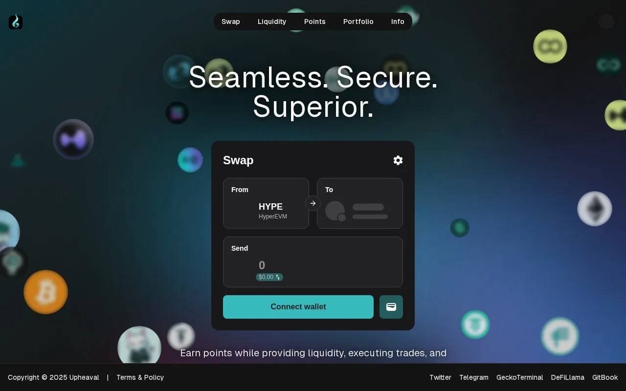 Upheaval V3 homepage screenshot