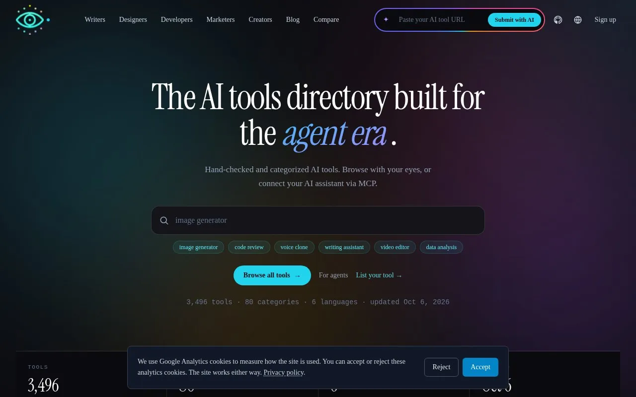 The Generative AI Landscape homepage screenshot