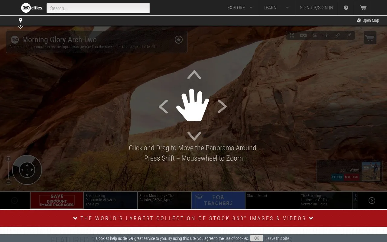 360Cities homepage screenshot