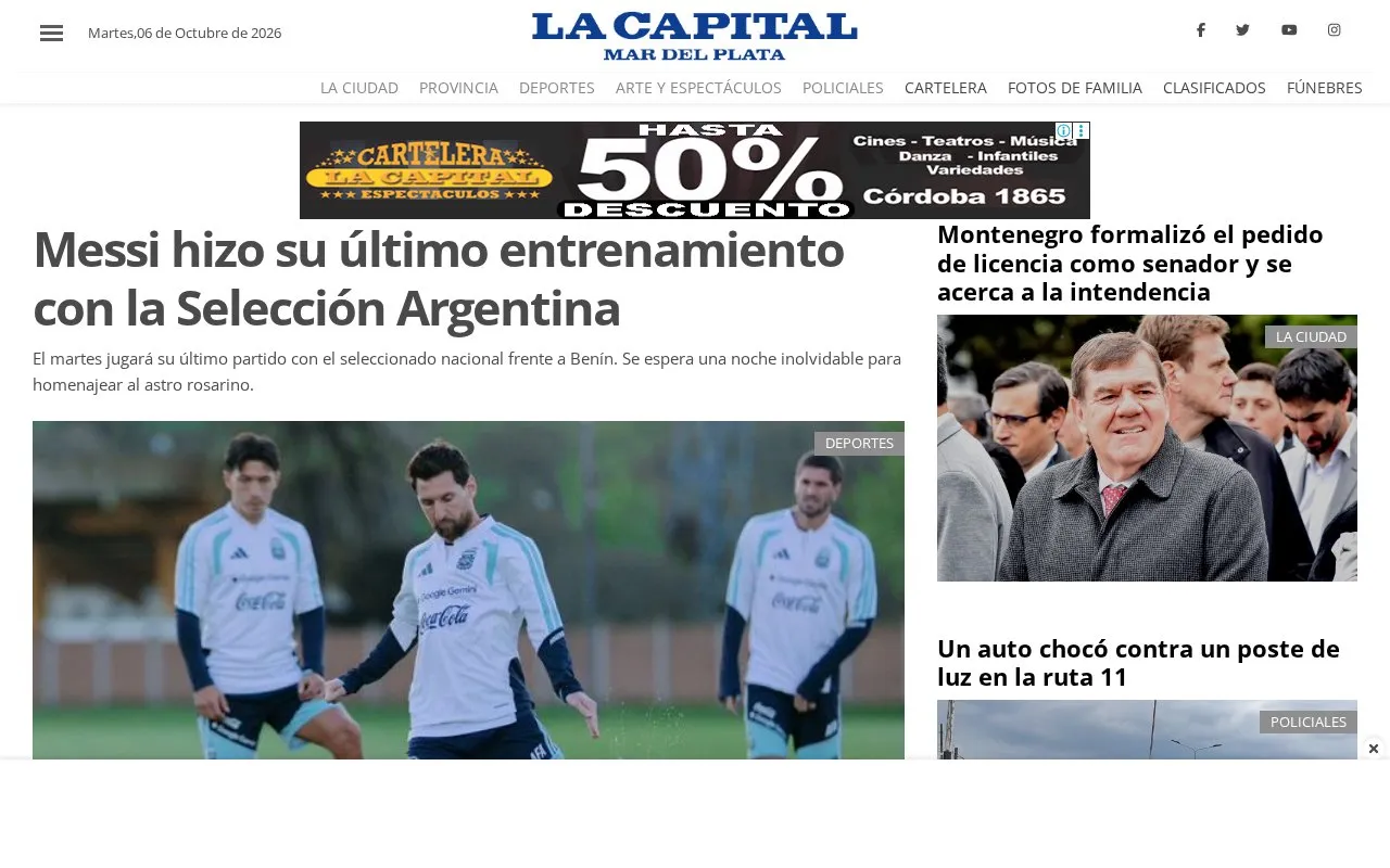 La Capital homepage screenshot