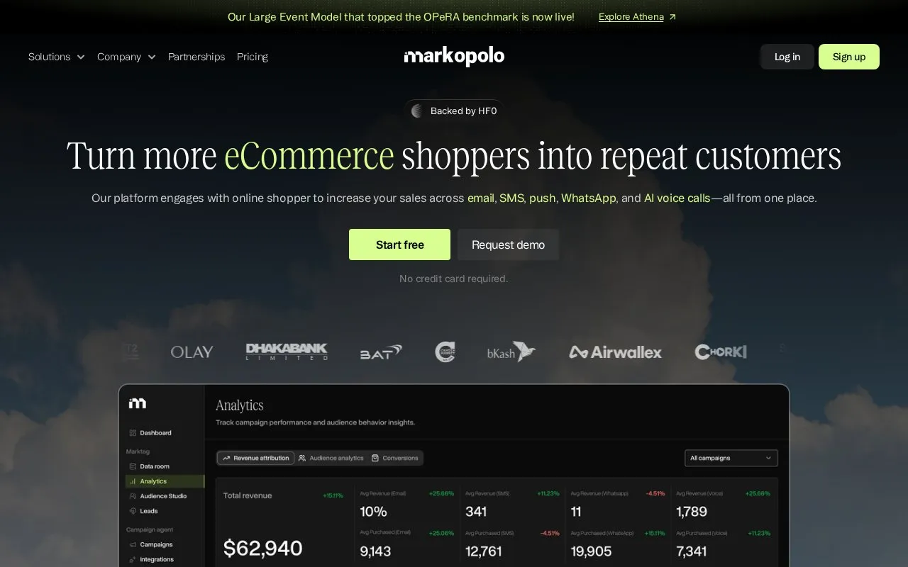Markopolo homepage screenshot