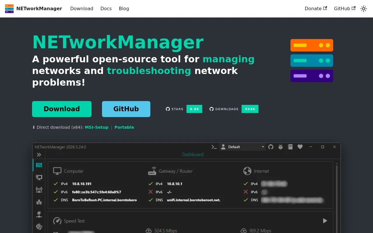 NETworkManager homepage screenshot