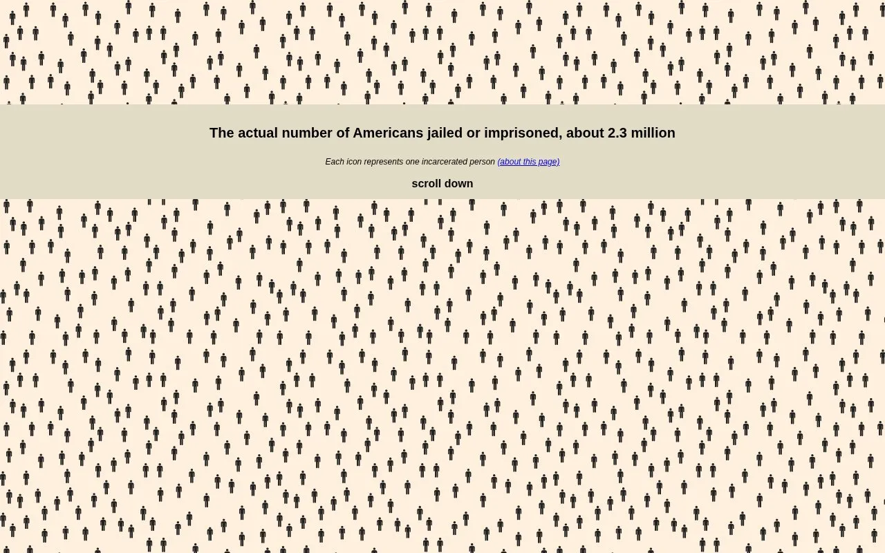 Incarceration in Real Numbers homepage screenshot