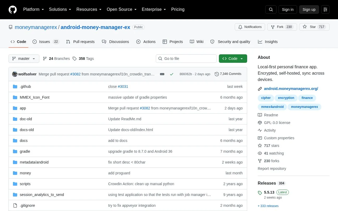 money-manager homepage screenshot