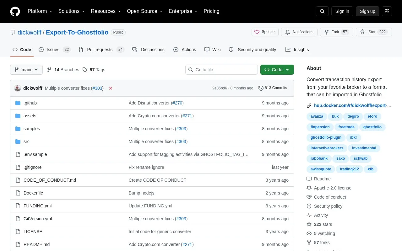 Import homepage screenshot