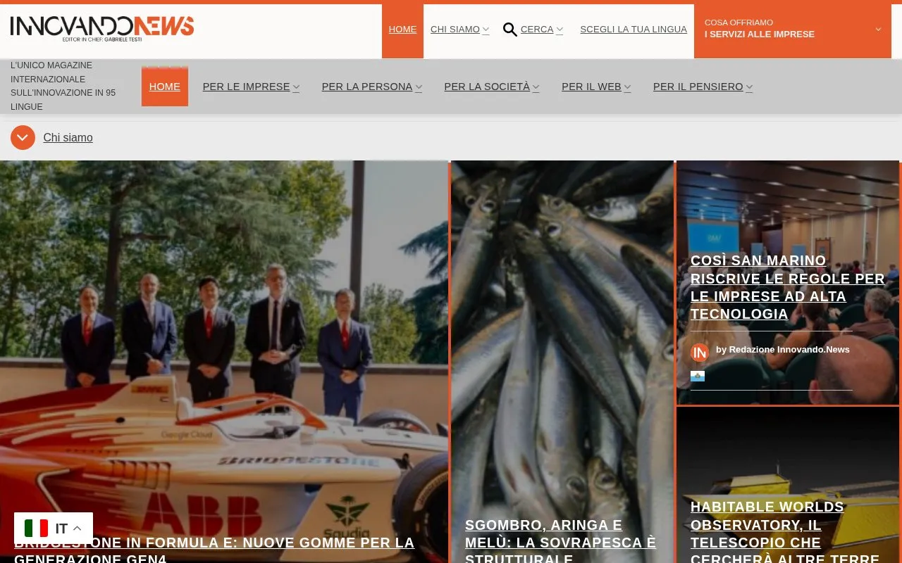 INNOVANDO NEWS homepage screenshot