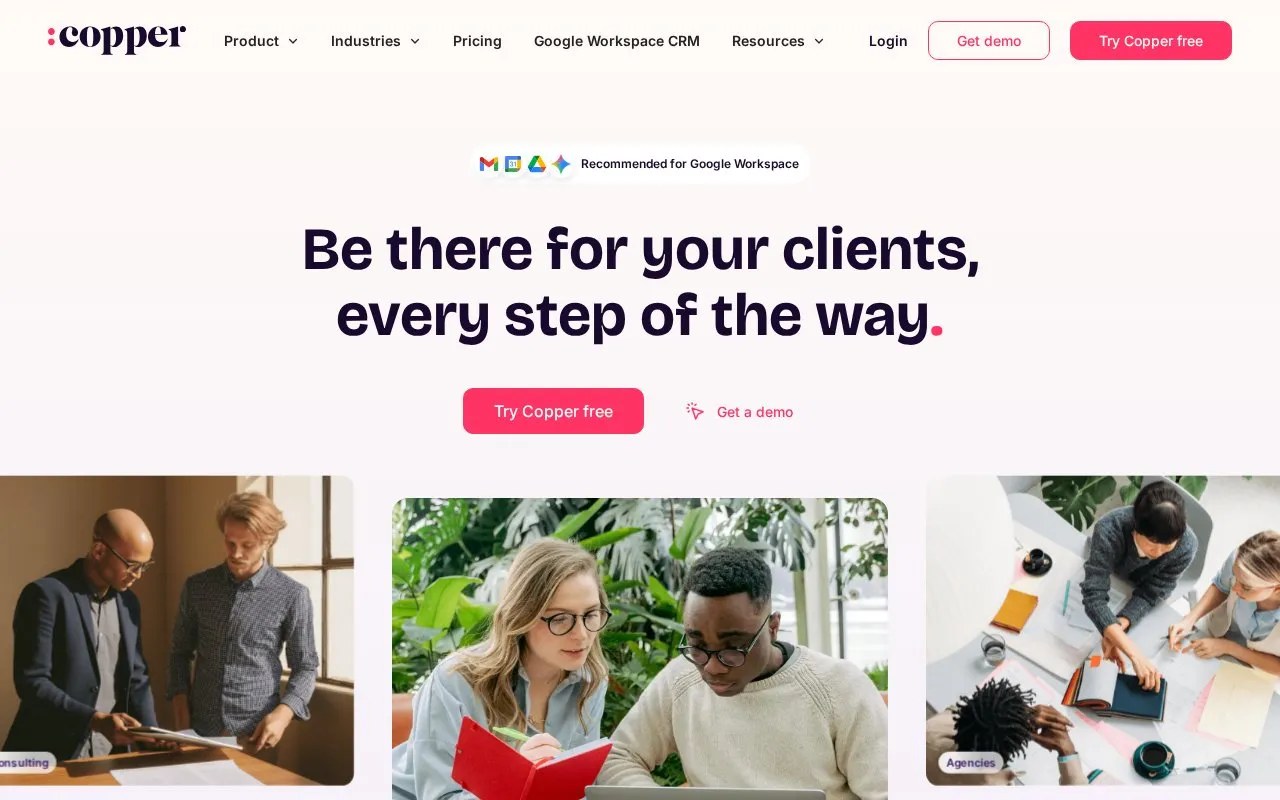 Copper homepage screenshot