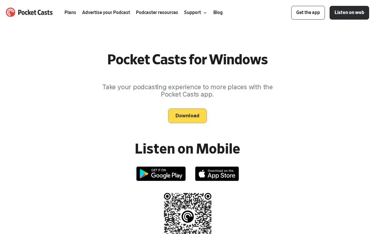 Desktop App homepage screenshot