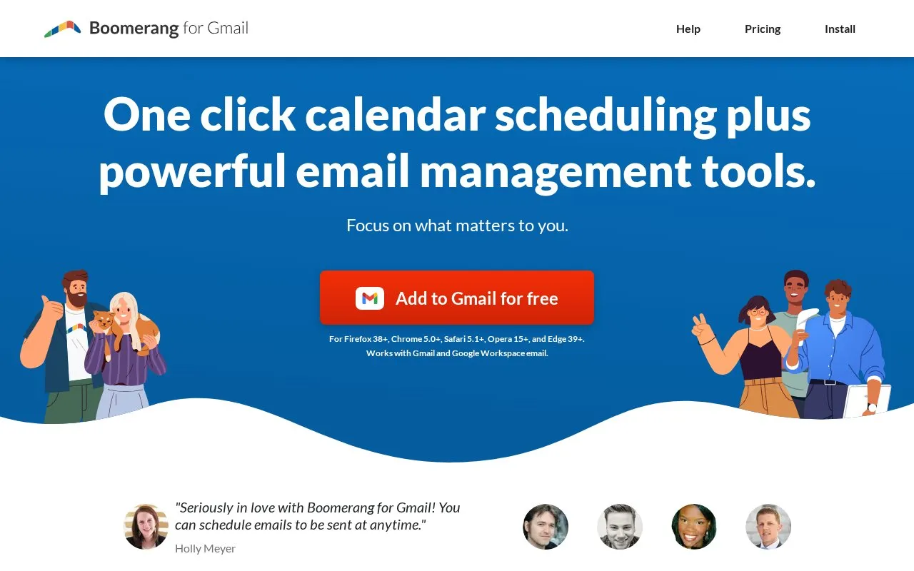 Boomerang homepage screenshot